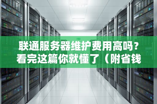 联通服务器维护费用高吗？看完这篇你就懂了（附省钱妙招）