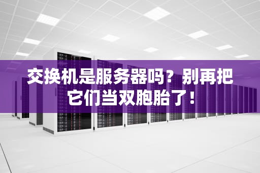 交换机是服务器吗？别再把它们当双胞胎了！