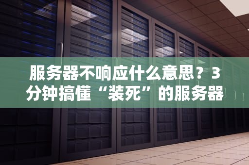 服务器不响应什么意思？3分钟搞懂“装死”的服务器在闹哪样！
