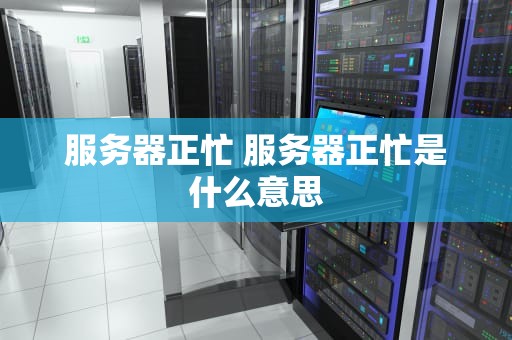 服务器正忙 服务器正忙是什么意思
