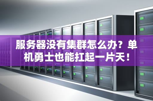 服务器没有集群怎么办？单机勇士也能扛起一片天！