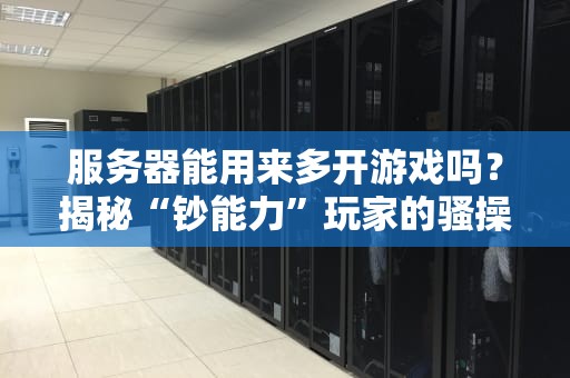 服务器能用来多开游戏吗？揭秘“钞能力”玩家的骚操作！