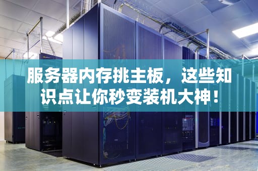 服务器内存挑主板，这些知识点让你秒变装机大神！