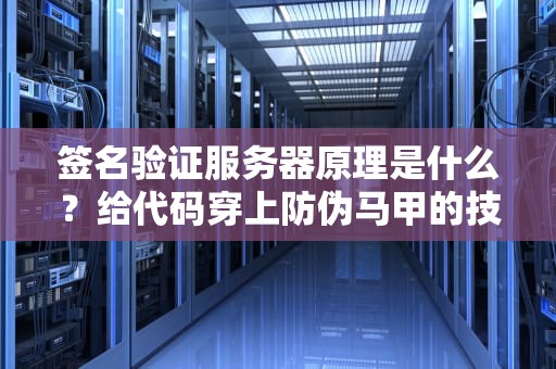 签名验证服务器原理是什么？给代码穿上防伪马甲的技术内幕