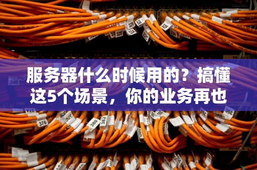 服务器什么时候用的？搞懂这5个场景，你的业务再也不会“卡成PPT”！