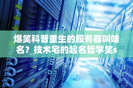 爆笑科普重生的服务器叫啥名？技术宅的起名哲学笑skr人！