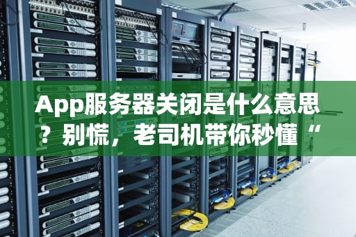 App服务器关闭是什么意思？别慌，老司机带你秒懂“停服”那些事儿！