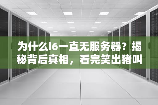 为什么i6一直无服务器？揭秘背后真相，看完笑出猪叫！