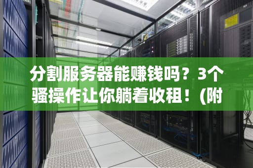 分割服务器能赚钱吗？3个骚操作让你躺着收租！(附真实案例)