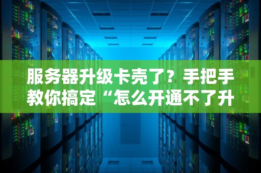 服务器升级卡壳了？手把手教你搞定“怎么开通不了升级服务器”难题！