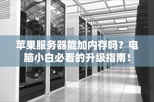 苹果服务器能加内存吗？电脑小白必看的升级指南！
