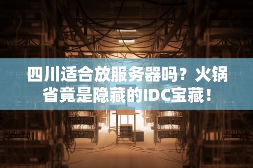四川适合放服务器吗？火锅省竟是隐藏的IDC宝藏！
