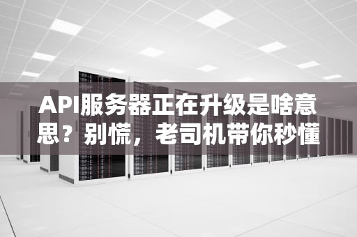 API服务器正在升级是啥意思？别慌，老司机带你秒懂“技术大保健”！