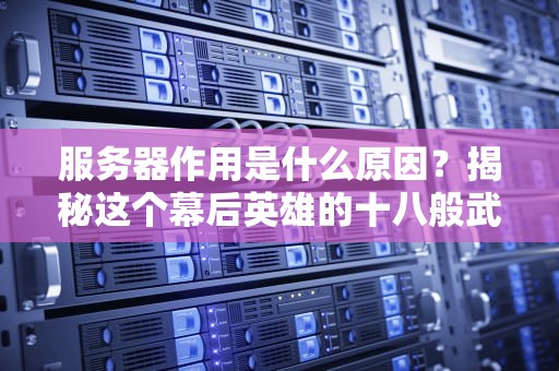 服务器作用是什么原因？揭秘这个幕后英雄的十八般武艺！