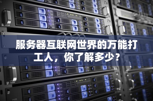 服务器互联网世界的万能打工人，你了解多少？