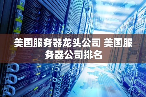 美国服务器龙头公司 美国服务器公司排名