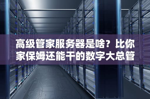 高级管家服务器是啥？比你家保姆还能干的数字大总管！
