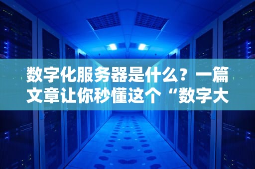 数字化服务器是什么？一篇文章让你秒懂这个“数字大脑”！