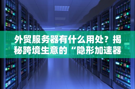 外贸服务器有什么用处？揭秘跨境生意的“隐形加速器”！