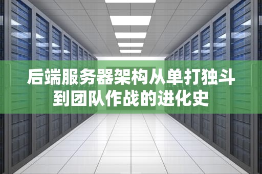 后端服务器架构从单打独斗到团队作战的进化史