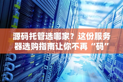 源码托管选哪家？这份服务器选购指南让你不再“码”失良机！