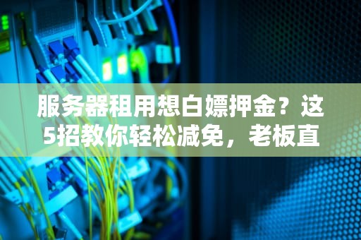 服务器租用想白嫖押金？这5招教你轻松减免，老板直呼内行！