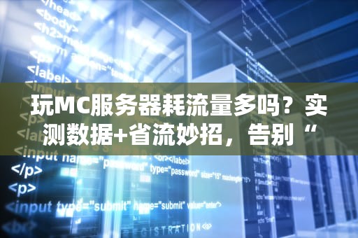 玩MC服务器耗流量多吗？实测数据+省流妙招，告别“流量刺客”！