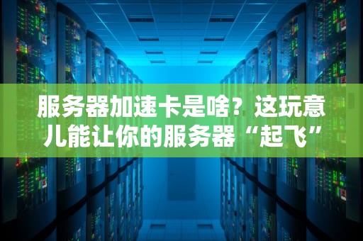 服务器加速卡是啥？这玩意儿能让你的服务器“起飞”吗？——一篇看懂的专业科普