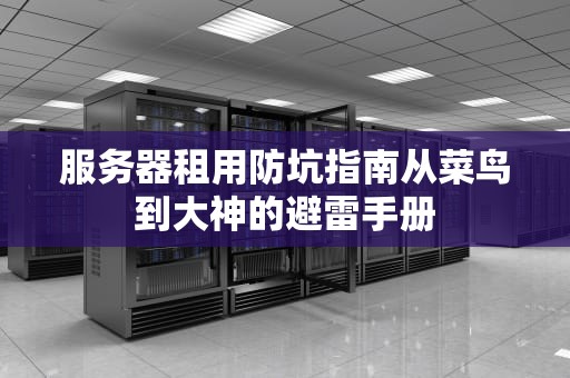服务器租用防坑指南从菜鸟到大神的避雷手册