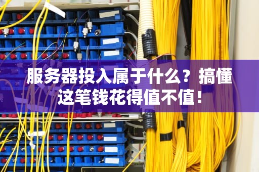 服务器投入属于什么？搞懂这笔钱花得值不值！