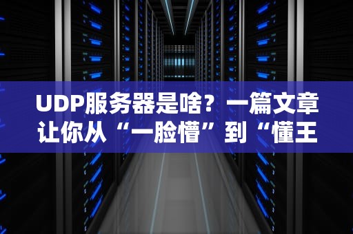 UDP服务器是啥？一篇文章让你从“一脸懵”到“懂王附体”！