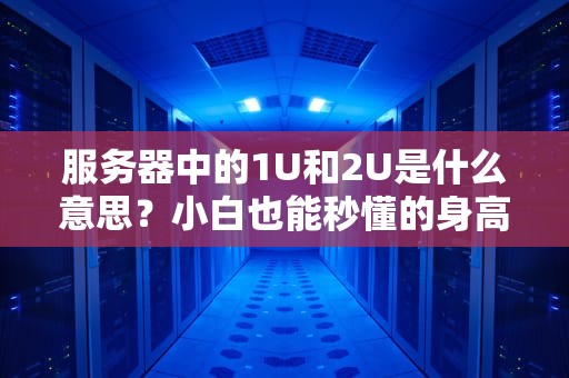服务器中的1U和2U是什么意思？小白也能秒懂的身高指南！