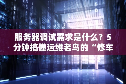 服务器调试需求是什么？5分钟搞懂运维老鸟的“修车”日常！