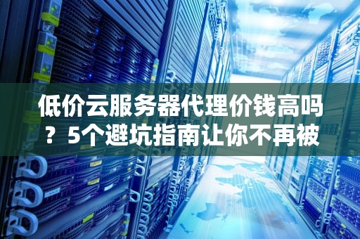 低价云服务器代理价钱高吗？5个避坑指南让你不再被割韭菜！