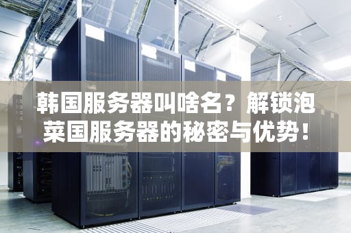 韩国服务器叫啥名？解锁泡菜国服务器的秘密与优势！