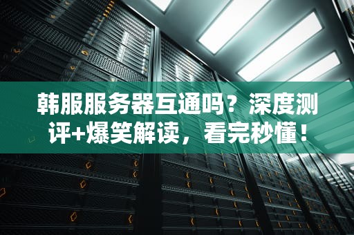 韩服服务器互通吗？深度测评+爆笑解读，看完秒懂！