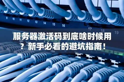 服务器激活码到底啥时候用？新手必看的避坑指南！