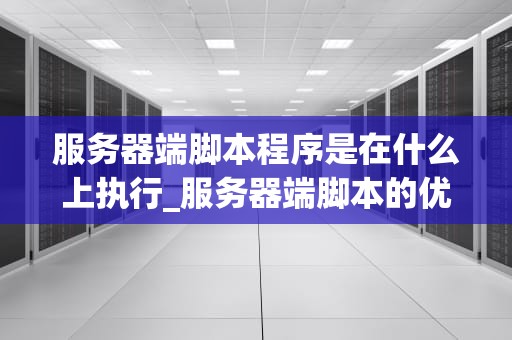服务器端脚本程序是在什么上执行_服务器端脚本的优势_服务器端脚本程序的执行环境与应用