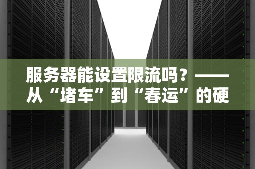 服务器能设置限流吗？——从“堵车”到“春运”的硬核科普，运维老司机带你飙车！