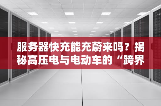 服务器快充能充蔚来吗？揭秘高压电与电动车的“跨界”脑洞！