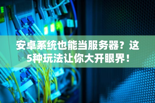 安卓系统也能当服务器？这5种玩法让你大开眼界！