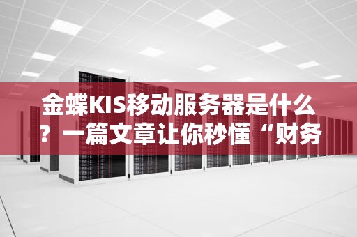 金蝶KIS移动服务器是什么？一篇文章让你秒懂“财务自由”背后的技术大佬！