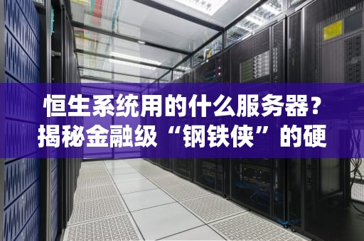 恒生系统用的什么服务器？揭秘金融级“钢铁侠”的硬核配置！