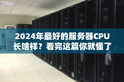2024年最好的服务器CPU长啥样？看完这篇你就懂了！