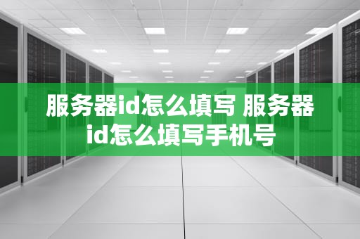 服务器id怎么填写 服务器id怎么填写手机号