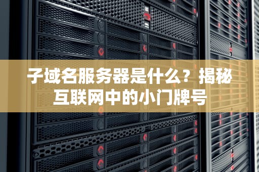 子域名服务器是什么？揭秘互联网中的小门牌号