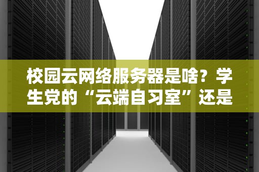 校园云网络服务器是啥？学生党的“云端自习室”还是“抢课外挂”？