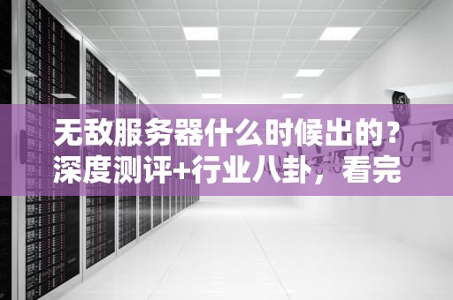 无敌服务器什么时候出的？深度测评+行业八卦，看完秒变老司机！