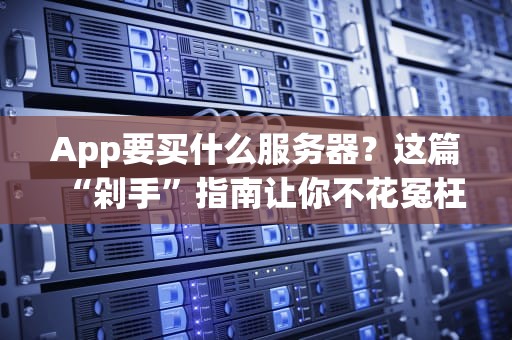App要买什么服务器？这篇“剁手”指南让你不花冤枉钱！