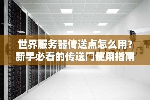 世界服务器传送点怎么用？新手必看的传送门使用指南！
